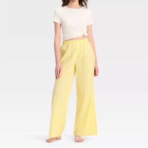 Colsie Yellow Wide-Leg Pajama Pants